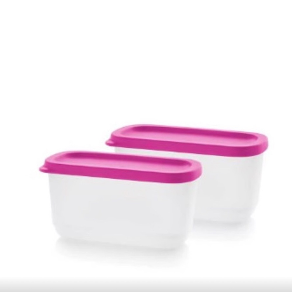 Tupperware White and Pink Storage Container NEW with added container
